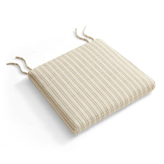 Jax Oatmeal Stripe Fabric Dining Chair Seat Cushion - Ornate Home