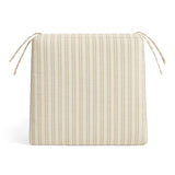 Jax Oatmeal Stripe Fabric Dining Chair Seat Cushion - Ornate Home