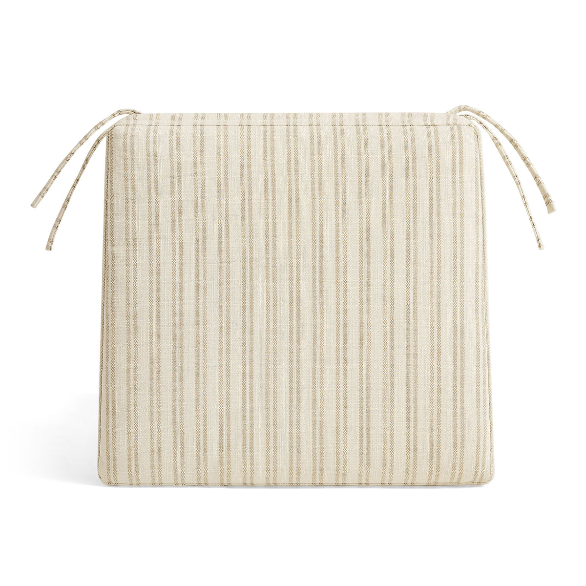 Jax Oatmeal Stripe Fabric Dining Chair Seat Cushion - Ornate Home