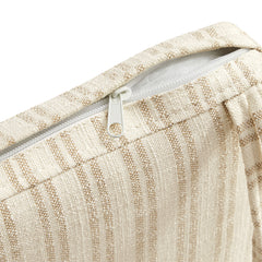 Jax Oatmeal Stripe Fabric Dining Chair Seat Cushion - Ornate Home