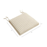 Jax Oatmeal Stripe Fabric Dining Chair Seat Cushion - Ornate Home