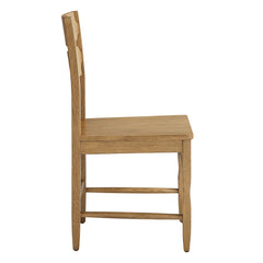 Jax Weathered Oak Wood Dining Chair With Wavy Razor Back (Set of 2) - Ornate Home