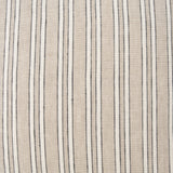 Jaxon Beige/Black 22x22 Striped Cotton-Linen Square Pillow Cover with Down Filler (Set of 2) - Ornate Home