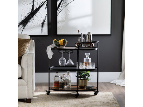 Jaxon Brown/Black Bar Cart - Ornate Home