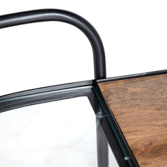 Jaxon Brown/Black Bar Cart - Ornate Home