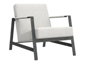 Jaxson White/Cream Fabric Chair - Ornate Home