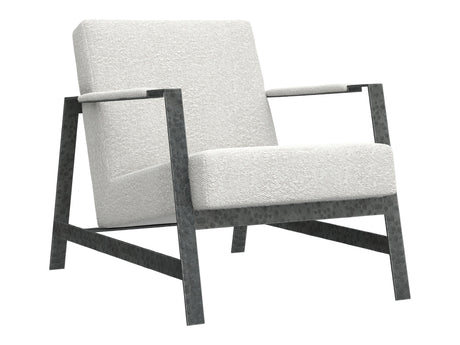 Jaxson White/Cream Fabric Chair - Ornate Home