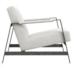 Jaxson White/Cream Fabric Chair - Ornate Home