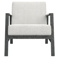 Jaxson White/Cream Fabric Chair - Ornate Home
