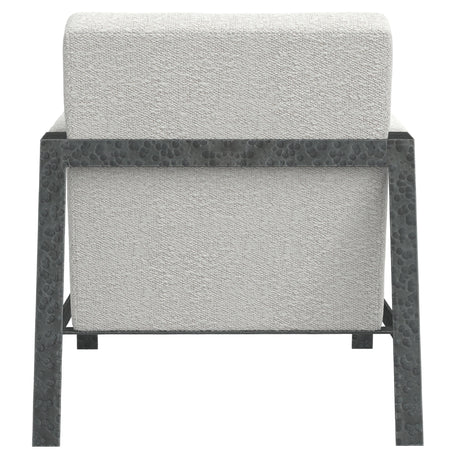 Jaxson White/Cream Fabric Chair - Ornate Home