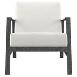 Jaxson White/Cream Leather Chair - Ornate Home