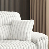 Jaya Mondo Gray Corduroy Power Motion Sofa w/Sleeper & USB Port - Ornate Home