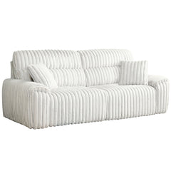 Jaya Mondo Gray Corduroy Power Motion Sofa w/Sleeper & USB Port - Ornate Home