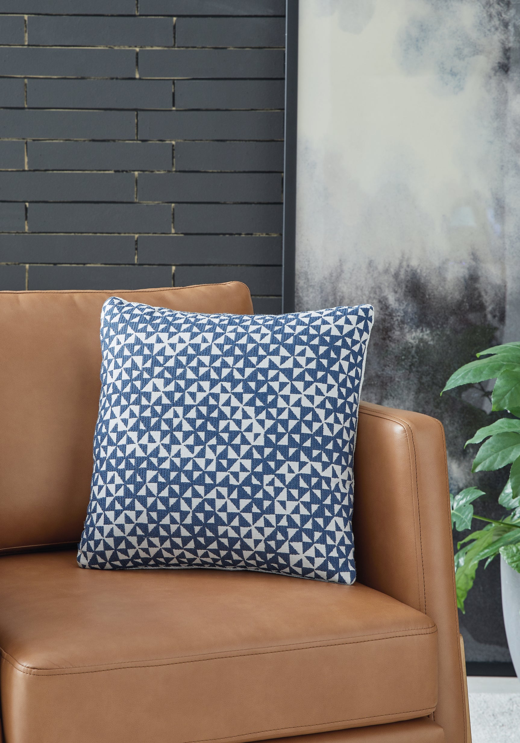 Jaycott Next-Gen Nuvella Blue/White Pillow (Online Special Price) - Ornate Home