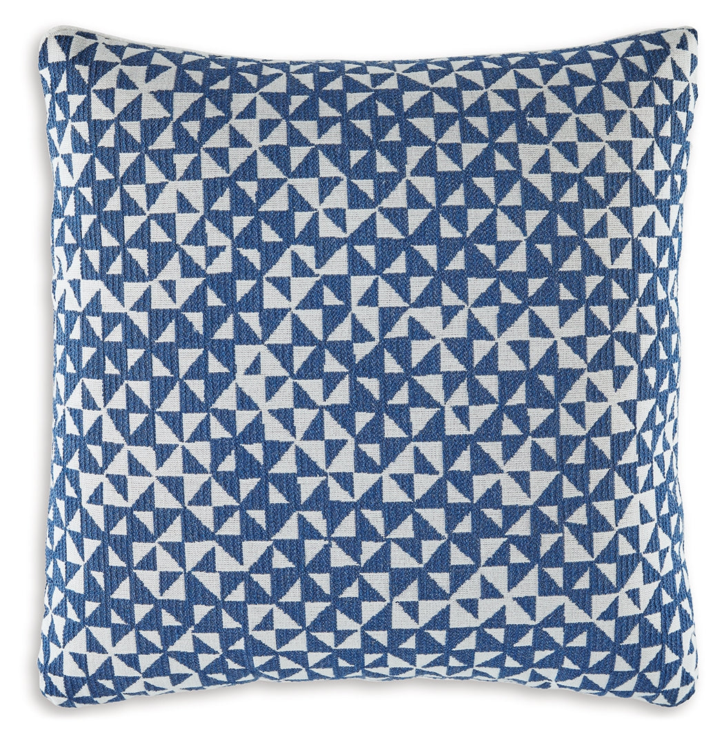 Jaycott Next-Gen Nuvella Blue/White Pillow (Set of 4) - Ornate Home