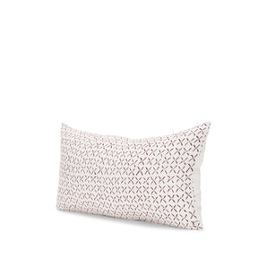 Jayden Cream 14x26 with Merlot Print Linen Lumbar Pillow Cover - Ornate Home