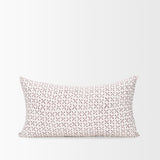 Jayden Cream 14x26 with Merlot Print Linen Lumbar Pillow Cover - Ornate Home