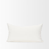 Jayden Cream 14x26 with Merlot Print Linen Lumbar Pillow Cover - Ornate Home