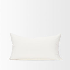 Jayden Cream 14x26 with Merlot Print Linen Lumbar Pillow Cover