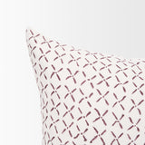 Jayden Cream 14x26 with Merlot Print Linen Lumbar Pillow Cover - Ornate Home