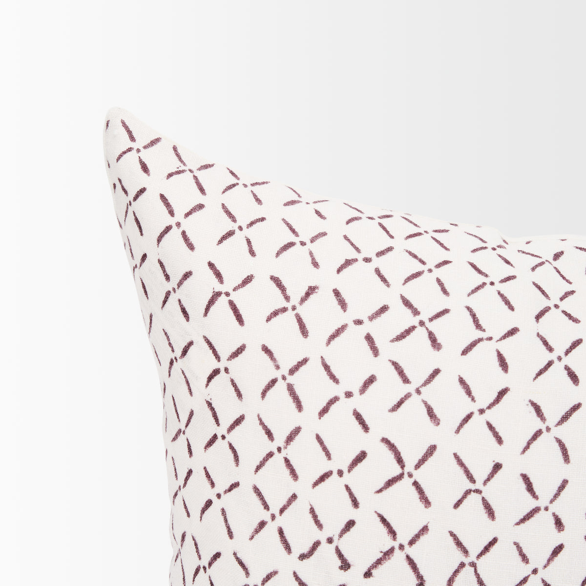 Jayden Cream 14x26 with Merlot Print Linen Lumbar Pillow Cover - Ornate Home