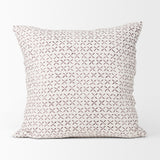 Jayden Cream 22x22 with Merlot Print Linen Square Pillow Cover