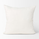 Jayden Cream 22x22 with Merlot Print Linen Square Pillow Cover