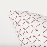 Jayden Cream 22x22 with Merlot Print Linen Square Pillow Cover