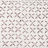 Jayden Cream 22x22 with Merlot Print Linen Square Pillow Cover