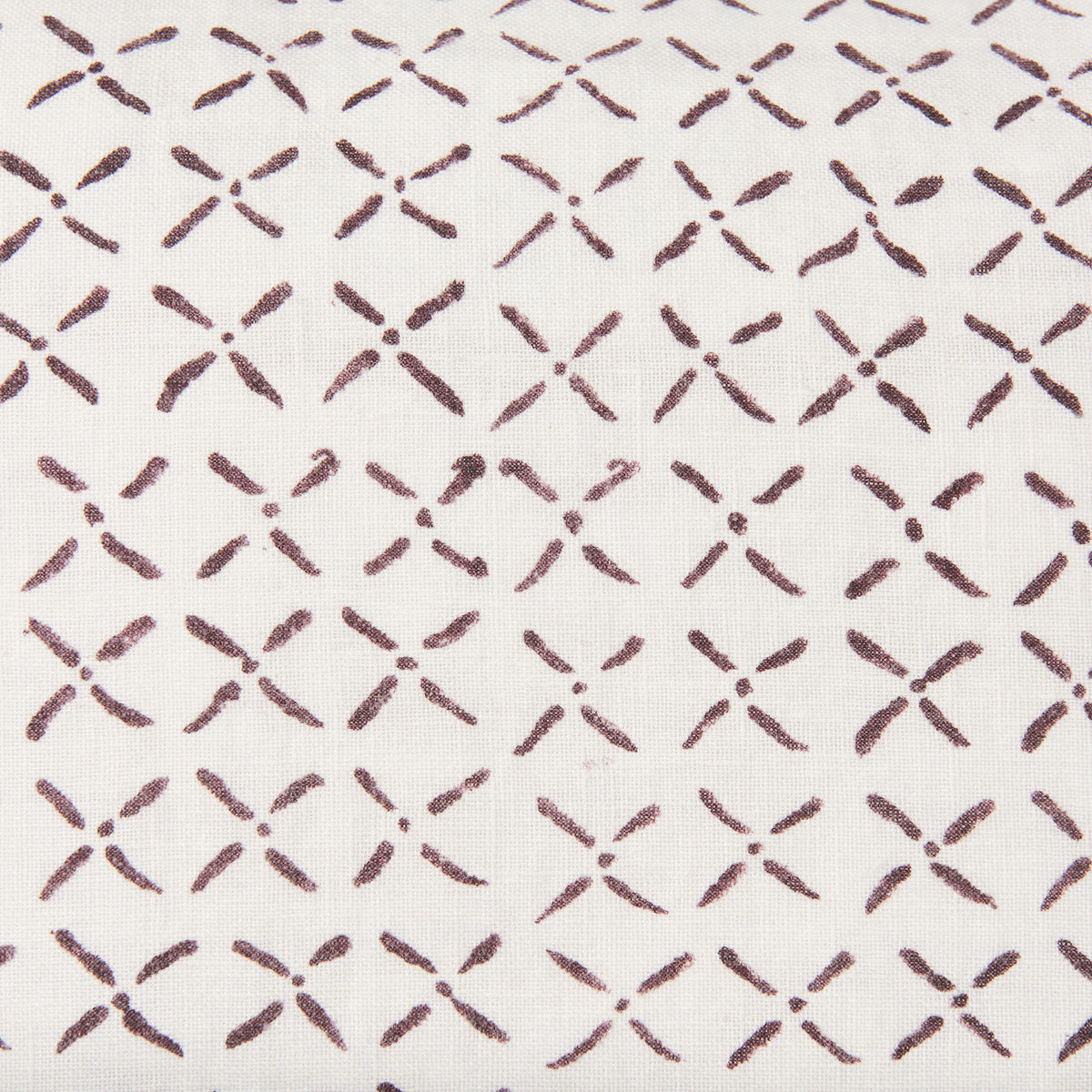 Jayden Cream 22x22 with Merlot Print Linen Square Pillow Cover