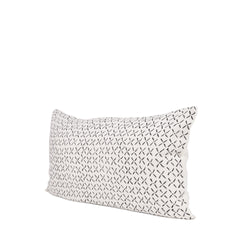 Jayden Cream/Black 14x26 Linen Lumbar Pillow Cover
