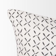 Jayden Cream/Black 14x26 Linen Lumbar Pillow Cover