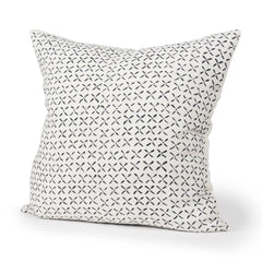 Jayden Cream/Black 22x22 Linen Square Pillow Cover