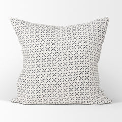Jayden Cream/Black 22x22 Linen Square Pillow Cover