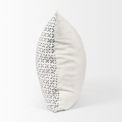 Jayden Cream/Black 22x22 Linen Square Pillow Cover