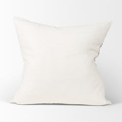 Jayden Cream/Black 22x22 Linen Square Pillow Cover