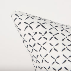 Jayden Cream/Black 22x22 Linen Square Pillow Cover