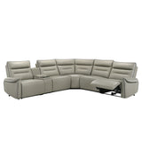Jayke Light Gray Power Motion Sectional Sofa - Ornate Home