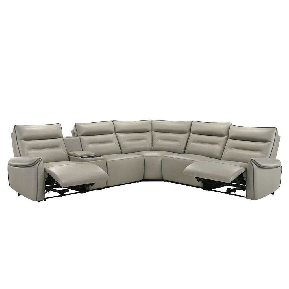 Jayke Light Gray Power Motion Sectional Sofa - Ornate Home