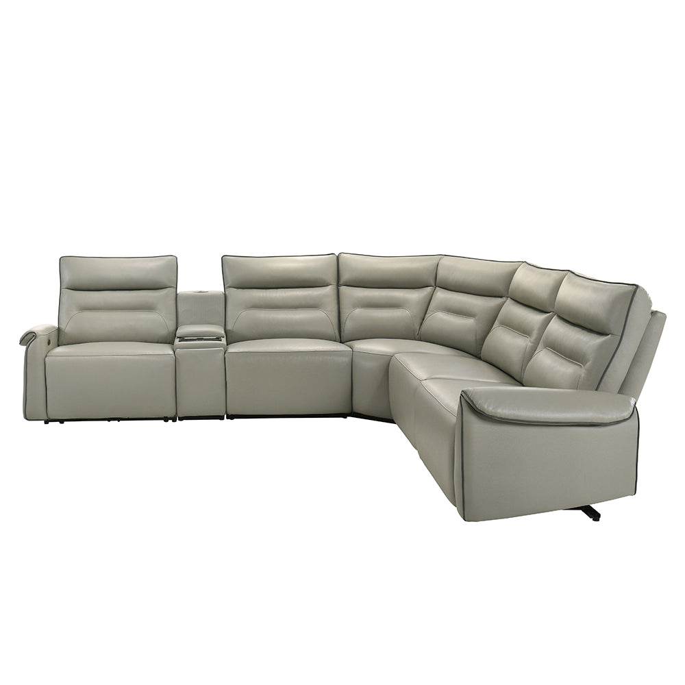 Jayke Light Gray Power Motion Sectional Sofa - Ornate Home