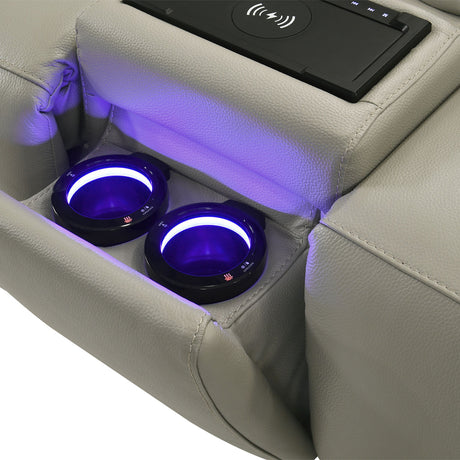 Jayke Light Gray Power Motion Sectional Sofa - Ornate Home