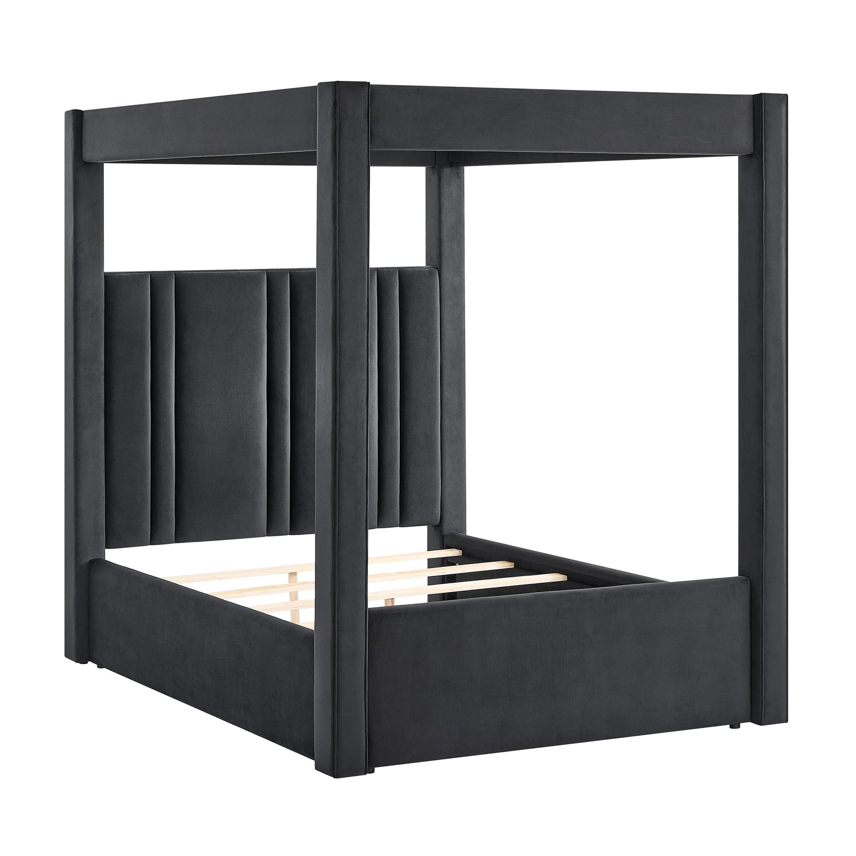 Jayla Black King Canopy Bed - Ornate Home