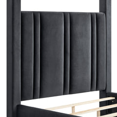 Jayla Black Queen Canopy Bed - Ornate Home