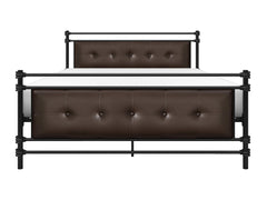 Jayla Brown Full Metal Platform Bed - Ornate Home