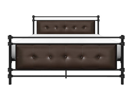 Jayla Brown Full Metal Platform Bed - Ornate Home
