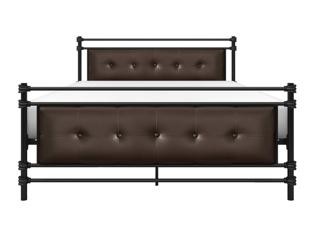 Jayla Brown Full Metal Platform Bed - Ornate Home