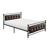 Jayla Brown Full Metal Platform Bed - Ornate Home