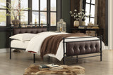 Jayla Brown Full Metal Platform Bed - Ornate Home