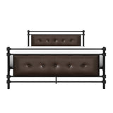Jayla Brown Full Metal Platform Bed - Ornate Home