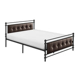 Jayla Brown Full Metal Platform Bed - Ornate Home